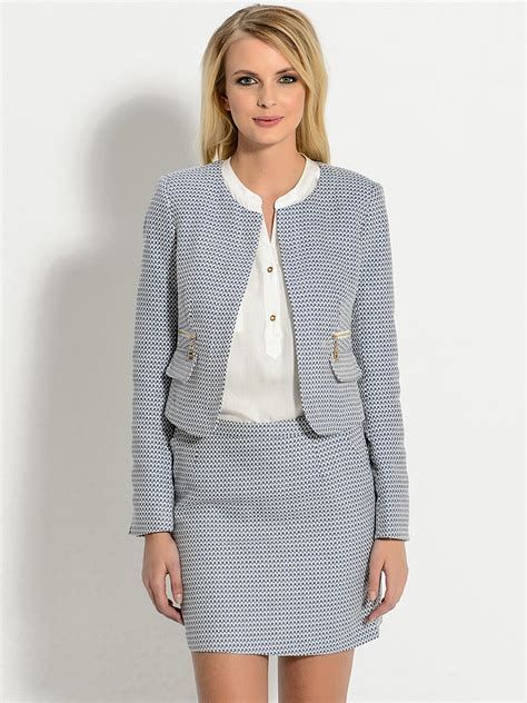 chanel jakke dame|Chanel cotton tweed jacket.